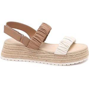 Platform wedge espadrille sandal